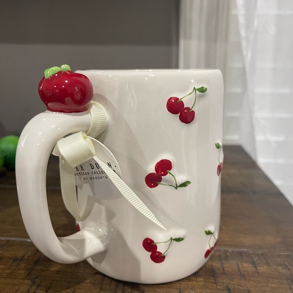 Rae Dunn Cherry On Top Mug - White and Red - Picture 2 of 7